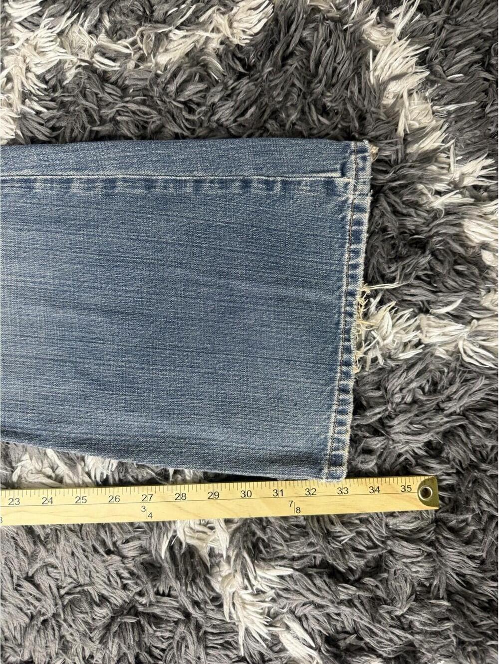 Vintage Abercrombie & Fitch Jeans Womens 8R Flare Bootcut Blue Denim 34x33 - Picture 12 of 13